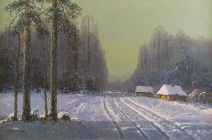 Wiktor KORECKI (1890-1980), Pejzaż zimowy, ok. 1970