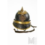 19TH - 20TH C. Czech Fire Brigade Leather Helmet.