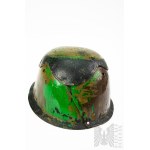 Angleterre, WW2, Casque de mineur en carton, utilisé dans les casques de la défense civile. Camo