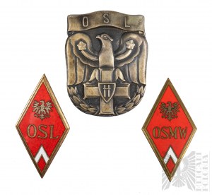 PRL Set of badges of the Officer Aviation School and the Graduate Naval Officer School.