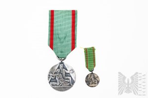 PRL Medal for Sacrifice and Courage in Defense of Life and Property - Including Miniature.