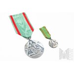 Medaile PRL za obětavost a odvahu při obraně života a majetku - s miniaturou