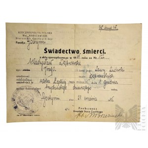 Úmrtný list 1939 - Nemci zavraždili riaditeľa banky