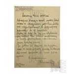 Varšavské povstání - dopisový syndikát mezi doktorem Stanislavem Boberem a (lékárnou L. Krusiewiczové)
