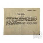 Warsaw Uprising - Letter Syndrome Between Doctor Stanislaw Bober and, (L. Krusiewiczowa's pharmacy store)