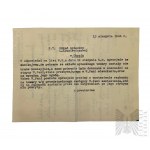 Warschauer Aufstand - Briefsyndikat zwischen dem Arzt Stanislaw Bober und (L. Krusiewiczowas Apothekendepot)