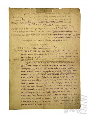 II RP Application to Marshal Józef Piłsudski, Warsaw, Rudniki.