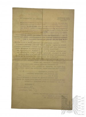 II RP Zaświadczenie o Wydaniu Reprodukcji Portretu Józefa Piłsudskiego, Józef Markiewicz Varsovie 1927 année