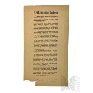 World War 1 Poland 1917 Statement of the National Center Warsaw July 1917