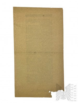 1. světová válka Polsko 1917 Prohlášení Národního centra Varšava červenec 1917