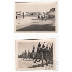 PSZnZ Coppia di foto della parata dei soldati polacchi a Mosul 1943