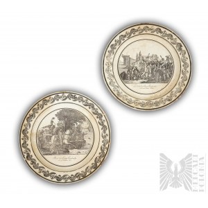 19th Century Pair of Plates with Prince Joseph Poniatowski