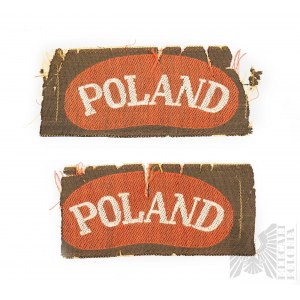 PSZnZ Paire d'écussons de la Pologne imprimés