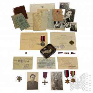 Set de badges et d'insignes PSZnZ Olanin Kazimierz - 5e compagnie sanitaire 5KDP Monte Cassino