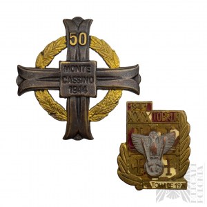 Distintivo PASnZ per veterani 30 anni - Tobruk e Distintivo 50 anni - Monte Cassino