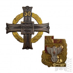 Insigne d'ancien combattant PASnZ 30 ans - Tobrouk et 50 ans - Monte Cassino