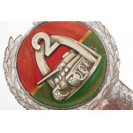 Odznak PSZnZ 2. varšavské obrněné divize na automobilu