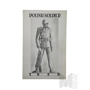 PSZnZ Polish Red Cross postcard - Polish Soldier 1939