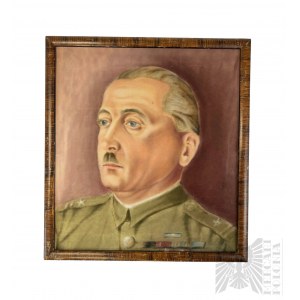 2 WW Portrait d'un major de l'armée polonaise - Camp de prisonniers de guerre 1941