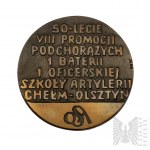 III Medaglia RP 50° Anniversario dell'8° Promozione degli Ufficiali Cadetti della 1° Batteria della 1° Scuola di Artiglieria Chełm - Olsztyn