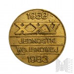 PRL Medal pamiątkowy 25 lat Jednostki Wojskowej 5051 Radom 1983