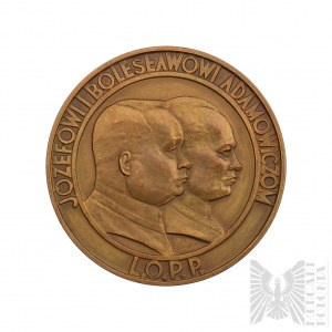 II Médaille RP à Józef et Bolesław Adamowicz LOPP Conquérants de l'Atlantique Nord 1934 Aviation (Olga Niewska)