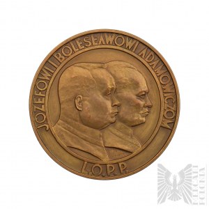 II RP Medal Józefowi i Bolesławowi Adamowiczom LOPP Zdobywcom Północnego Atlantyku 1934 Lotnictwo (Olga Niewska)