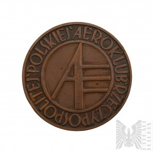 II Republic of Poland Aeroclub Medal 1930 Art Deco in Box