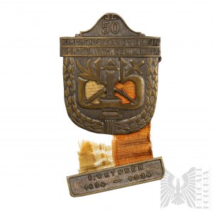 II Distintivo RP della Società di canto di San Giovanni a Lodz 50 - Anni 1884 - 1934.
