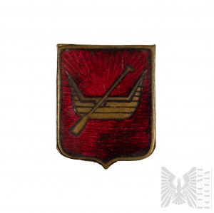 II RP Badge Enameled Coat of Arms Lodz (Bobkowicz)