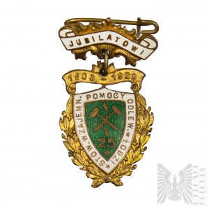 II RP Badge to Jubilate 25 Years. Mutual Aid Association - Foundry in Lodz.