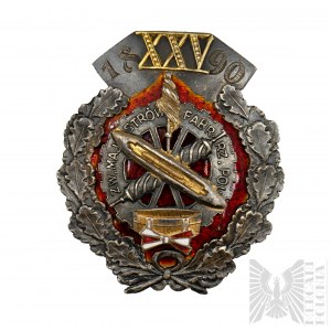 II RP Silver & Gold Badge XXV Years of the Association of Factory Foremen of the Republic of Poland - Lodz - Dytberner