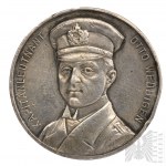 1 WW Preußen Medaille Kapitänleutnant Otto Eduard Weddigen Silber Seltenes U-Boot U9 &amp; U29