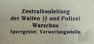 2. světová válka - Tři vzácné dokumenty z varšavského ghetta pro vývoz předmětů (Waffen SS)