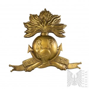 1. světová válka Francie Adrian Helmet Emblem Armoured School Sansir