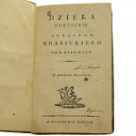 Dzieła poetyckie vol. I Ignacy Krasicki [1803].