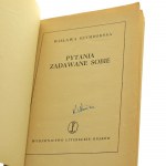 Pytania zadawane sobie Wisława Szymborska proj. okł. Adam Młodzianowski [PIERWODRUK / 1954]