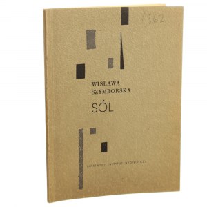 Sól Wisława Szymborska [WYDANIE PIERWSZE / AUTOGRAF / 1962]