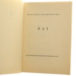 Sól Wisława Szymborska [WYDANIE PIERWSZE / AUTOGRAF / 1962]