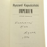 Imperium Ryszard Kapuscinski [AUTOGRAF / 1993]