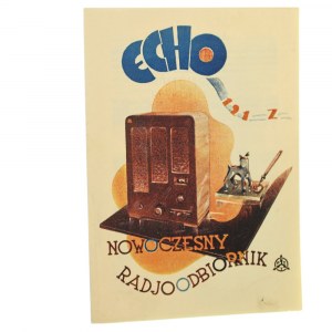 Eco [121-Z] Ricevitore radio moderno [CARTELLA PUBBLICITARIA / 1935 ca].