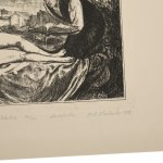 Xięga Bałwochwalcza wg cliche-verre Brunona Schulza Akwaforta Małgorzata Leszczewska-Włodarska [1992]