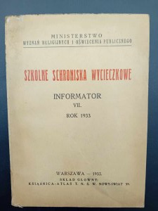 Adresár školských turistických ubytovní VII Rok 1933