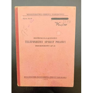 Communication Instruction Manual Field telephone inductor AP-48
