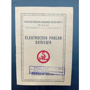 Lavatrice elettrica domestica Manuale di istruzioni Anno 1958
