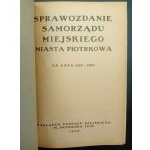 Piotrcoviana Bericht des Gemeinderats der Stadt Piotrków für die Jahre 1925-1933
