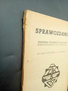 Zpráva Sdružení železničních techniků Polské republiky za období od 31.III. 1936 do 31. III. 1938 r.