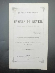 Hymnes patriotiques et religieux polonais du XIXe siècle Paris 1863