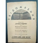 Ukraine - Mitteilung über die Wahl der Freunde des ukrainischen Gymnasiums in Przemyśl 1935-1936