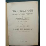 Ukrajina - Oznámení o volbě přátel ukrajinského gymnázia v Przemyślu 1935-1936